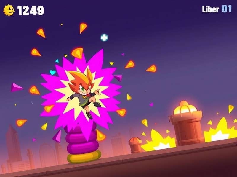 Fiesta Swift Smasher gameplay screenshot showing character smashing obstacles